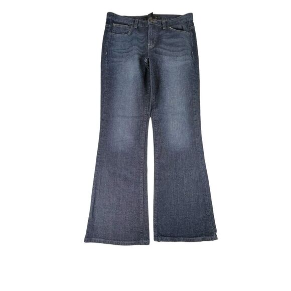 Calvin Klein Womens Mid-Rise Flared Fit‎ Dark Wash Denim Jeans Size 31/12 - Picture 3 of 6